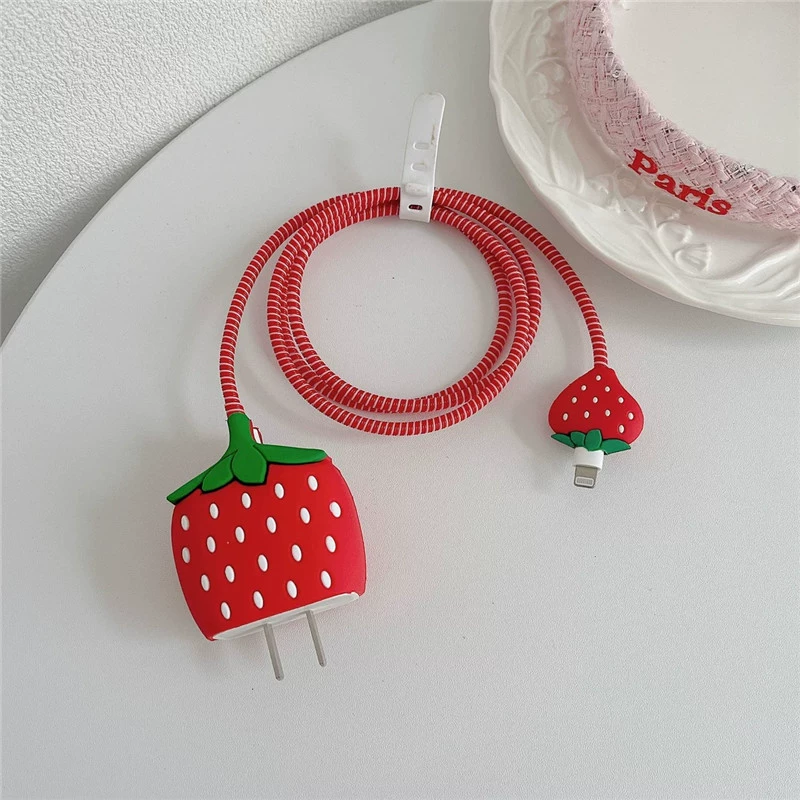 Apple, cartoon charger, protective case, 20W