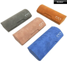 羊巴皮革中少扣眼镜盒定.制时尚羊巴纹太阳镜眼镜盒抗压便携