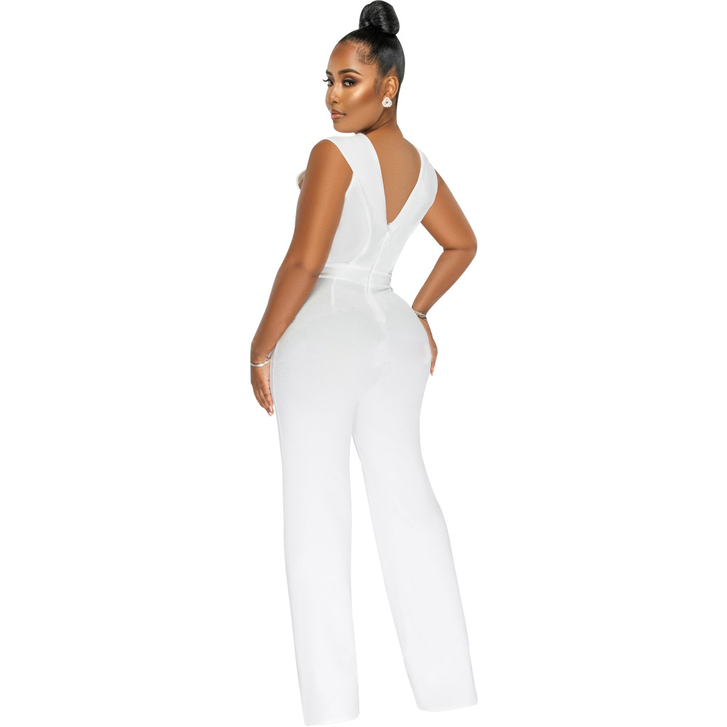 Women's Casual Daily Bodysuits Casual Streetwear Geometric Full Length Jumpsuits display picture 4