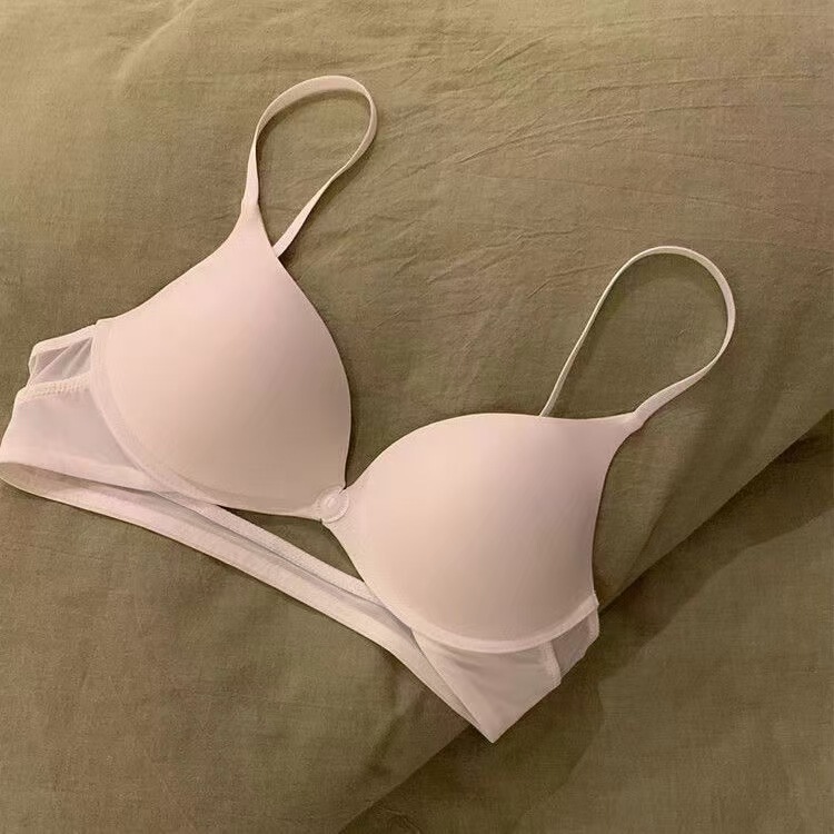 Japanese-Style Front-Clasp Bra for Women, Summer Thin Style, Fresh and Pure, Small Chest Gathering, Lightweight Cup, Comfortable Anti-Sagging Bra Japanese-Style Front-Clasp Bra for Women, Summer Thin Style, Fresh and Pure, Small Chest Gathering, Lightweight Cup, Comfortable Anti-Sagging Bra