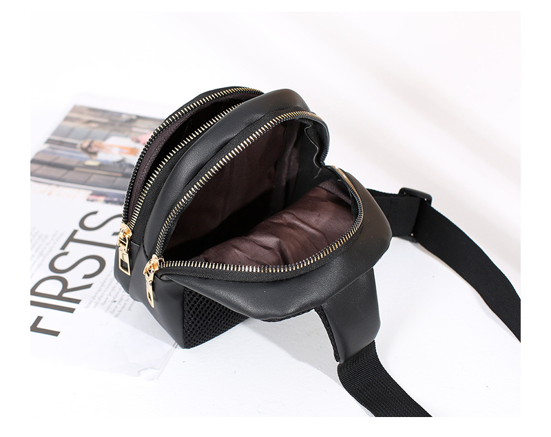 Women's Fashion Solid Color Lingge Pu Leather Waist Bags display picture 1