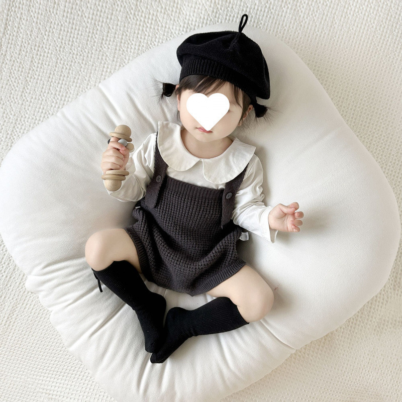 Ins乳幼児春服男女赤ちゃん春秋ニットストラップパンツ|undefined