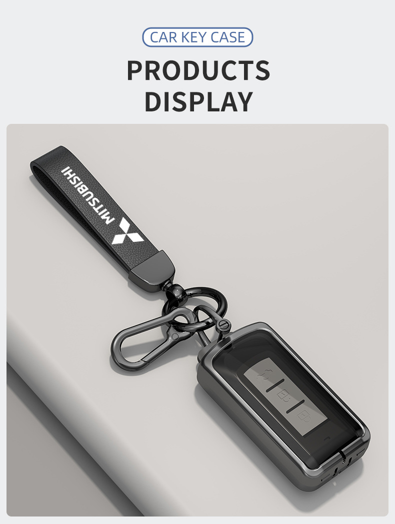 Suitable for Gac Mitsubishi Key Cover, Outlander 2023 Model, Full Coverage Classic Keychain for Eclipse Cross, Lancer Ex
