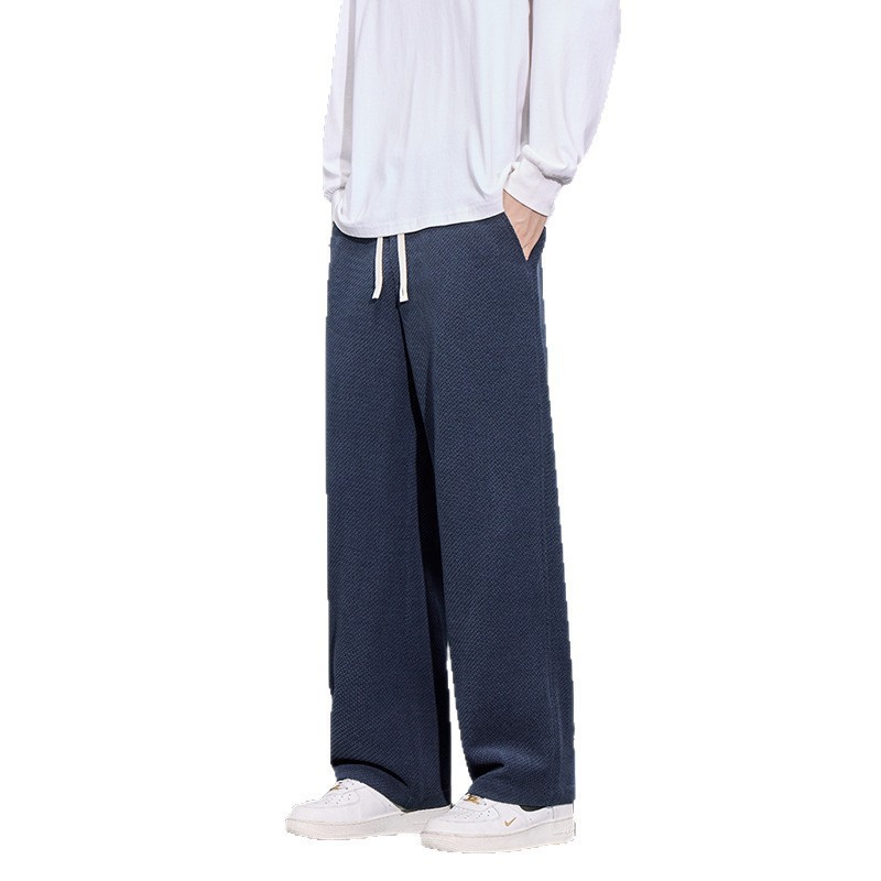 Pantalones rectos suaves y cálidos para la piel, pantalones casuales de otoño y invierno, nuevos pantalones de hombre a prueba de viento, pantalones de trabajo para hombres