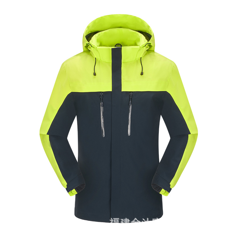 Primavera y otoño al aire libre una sola capa de vestir hombres y mujeres nuevo abrigo con capuz a prueba de viento impermeable ropa de montaña casual al por mayor