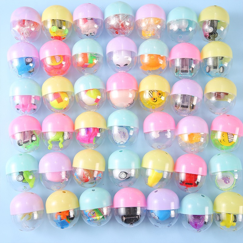 Oval Gacha Sorpresa Bola 47*55mm Gacha Máquina de regalo Caja ciega Gacha Bola Coche Juguetes Regalos al por mayor