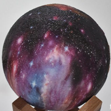 月球灯星空水转印加工星空火车头香薰机木纹月球灯星空印刷