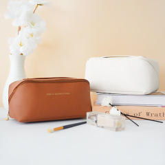 商務手提化妝品包大容量收納袋旅行枕頭化妝包Pu洗漱包女士手提包