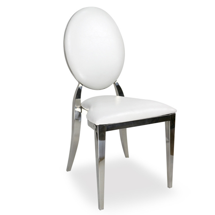 Foshan factory wedding chair stainless steel round back chair banquet chair Golden dining table and chair dining room chair hotel chair wedding
