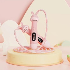 Children's Bamboo Jump Rope Kindergarten Pattern Soft Bead Beginner Jump Rope Cartoon Adjustable Primary School Student Jump Rope Wholesale