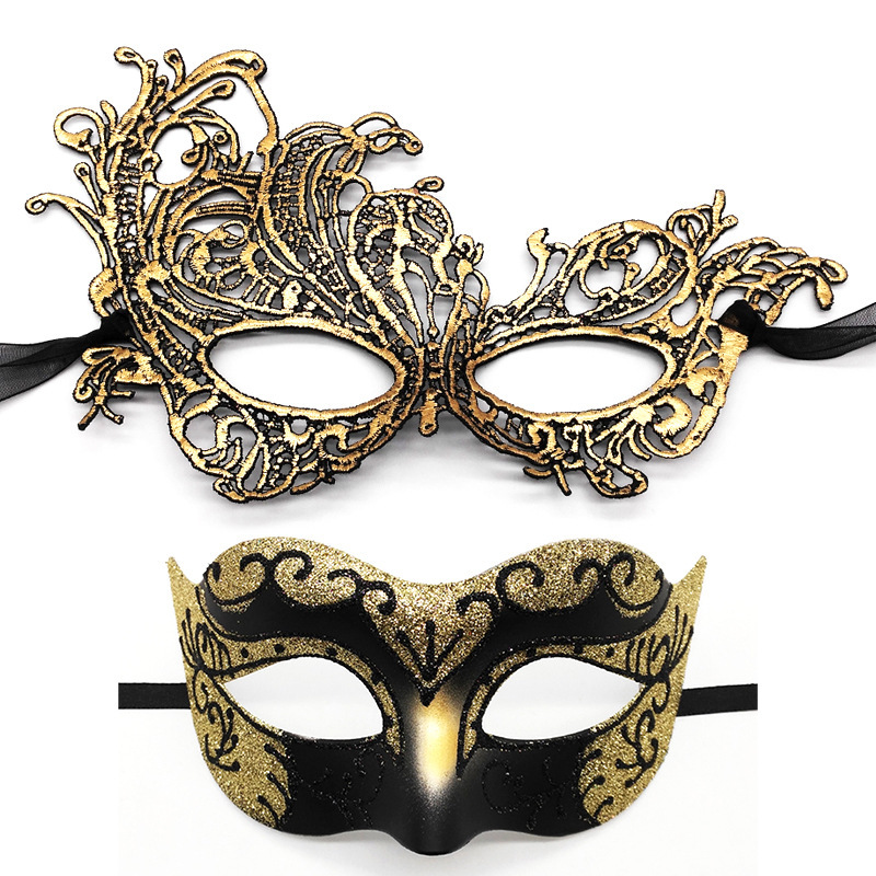 Pop Halloween Jazz Fairy Half-Face Head Plate Plastic Duro Grabado Party Half-Face Mask