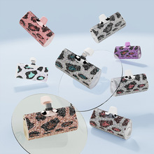 跨境爆款豹纹钻石胶囊充电宝镶钻应急电源礼品迷你小巧便携口袋宝