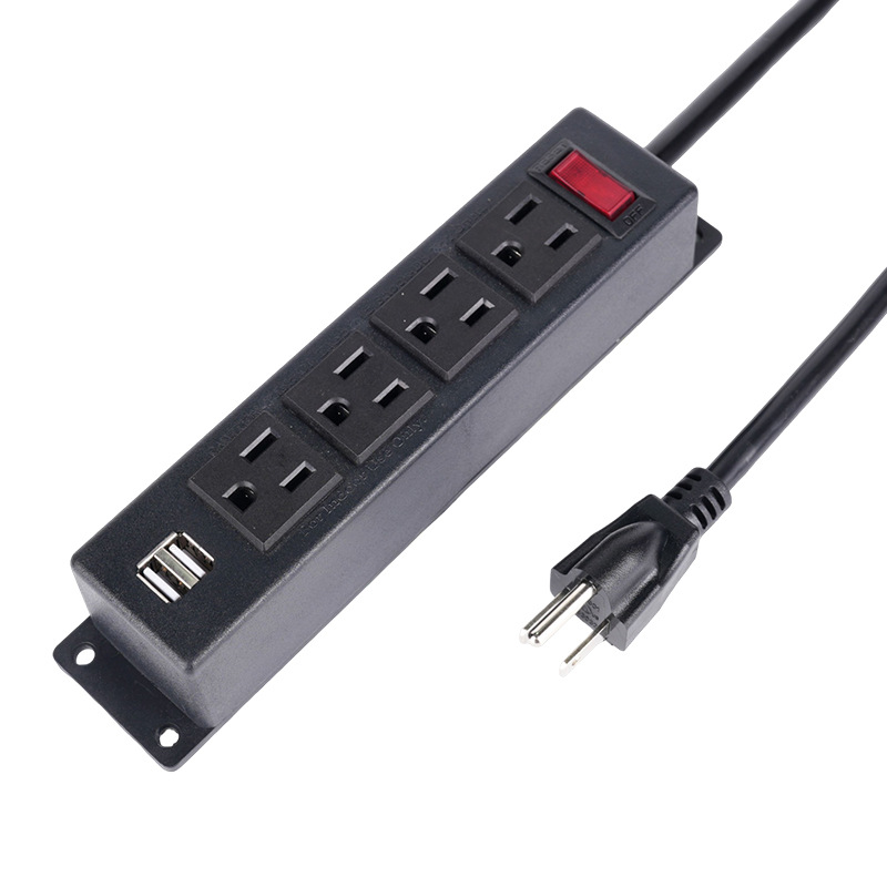 Escritorio de computadora abierto enchufe de tres posiciones con interruptor de gauge doble USB cargador enchufe caja de herramientas enchufe de muebles enchufe de alimentación