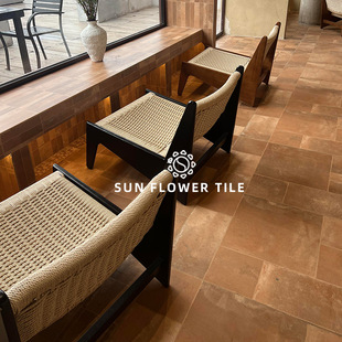 Castle Brick Lime Stone Tiles B&B Non-Slip Floor Tiles Retro Restaurant Coffee Shop Wall Tiles Villa Courtyard Antique Tiles
