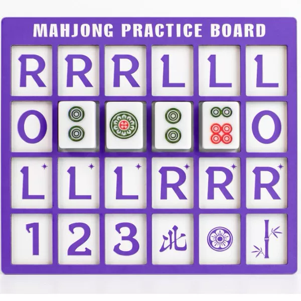 American-Style Single-Player Mahjong Practice Board, Double-Layer Wooden Beginner Mahjong Positioning Aid, Mahjong Layout Training Tool