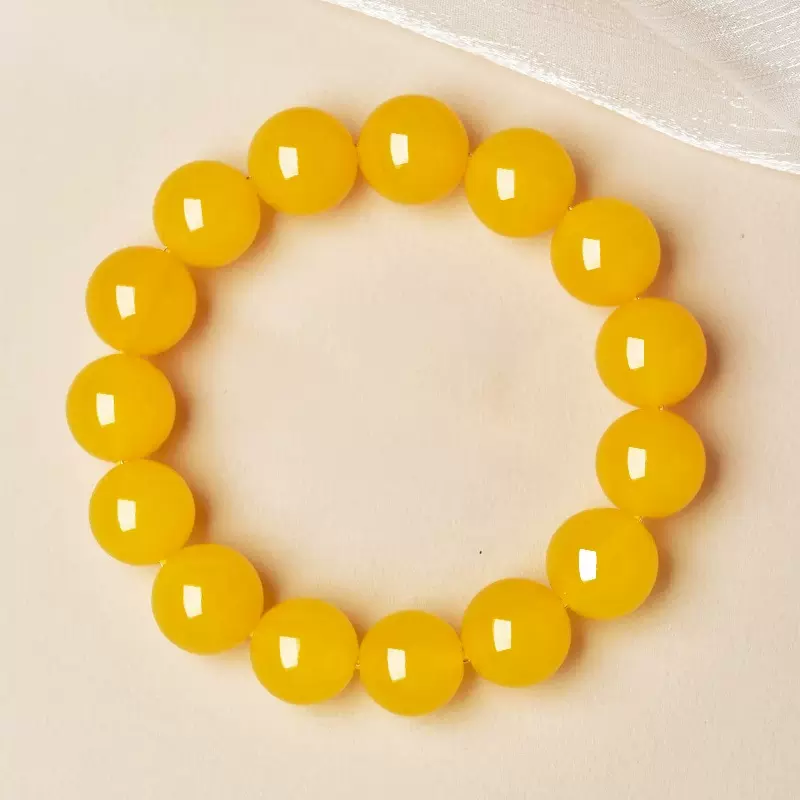 林收藏级黄玛瑙手链女高级感送闺蜜转运珠手链成品黄玛瑙手串散批