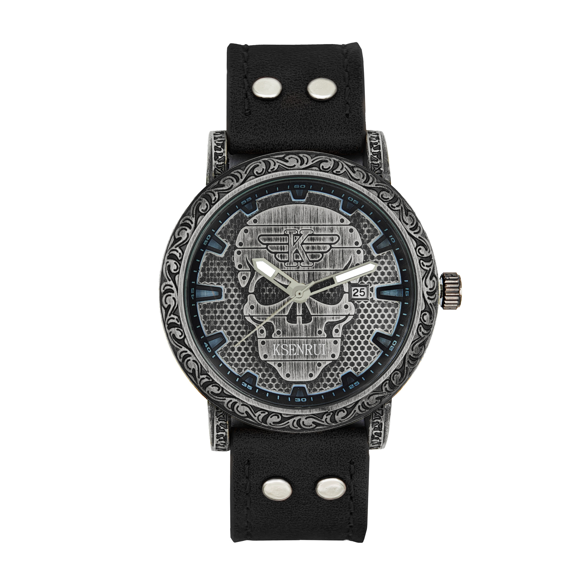 KSENRUI [Kay Shen Rui] Men's 2020 Foreign Trade Explosions Bronze Skull Belt Watch
