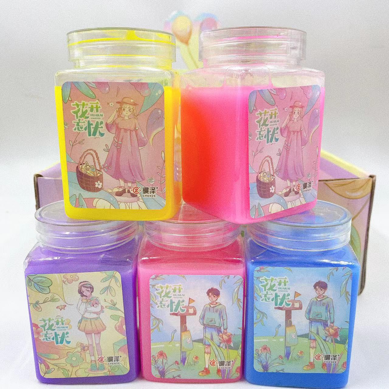 Juguetes de barro de color para niños slim abrazar leche de agua falsa color barro de cristal goma espumante al por mayor 2 yuanes tienda de ferrules