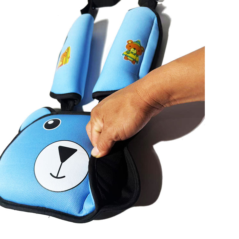 Bear Head Auxiliary Safety Belt Limiter Holder Car Kids Safety Belt Adjustment Anti-Stranglehold Shoulder Protector