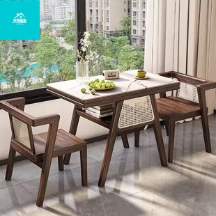 Balcony Table and Chair Combination All Solid Wood Small Solid Wood New Home One Table and Two Chair Combination Leisure Three-Piece Desk Set