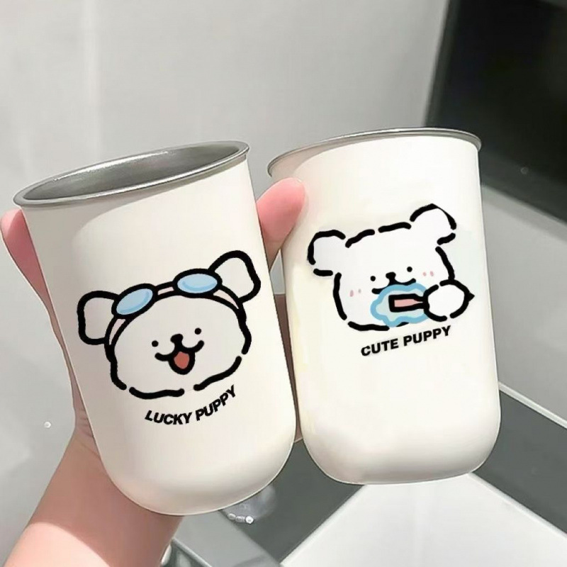 귀여운 캐릭터 스테인리스 양치컵 욕실 커플컵