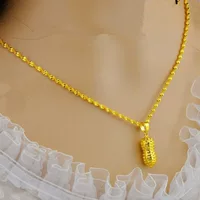 Новое ожерелье из песочного золота, женская подвеска, цепочка на ключицу, позолоченные универсальные украшения, украшения не выцветают и дают подарки