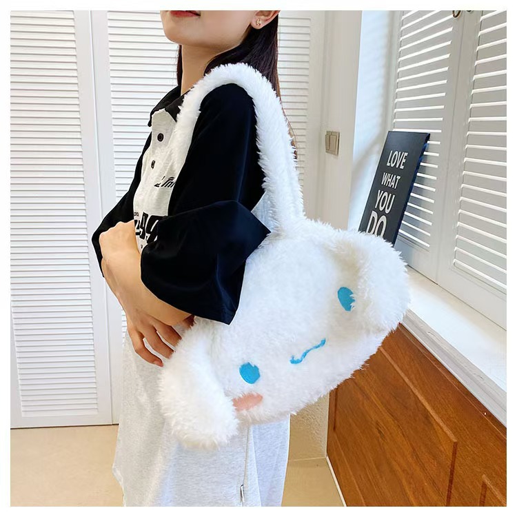 Bolsa de peluche femenina, linda, estilo Coolomi, bandolera, maquillaje, regalo de cumpleaños, al por mayor