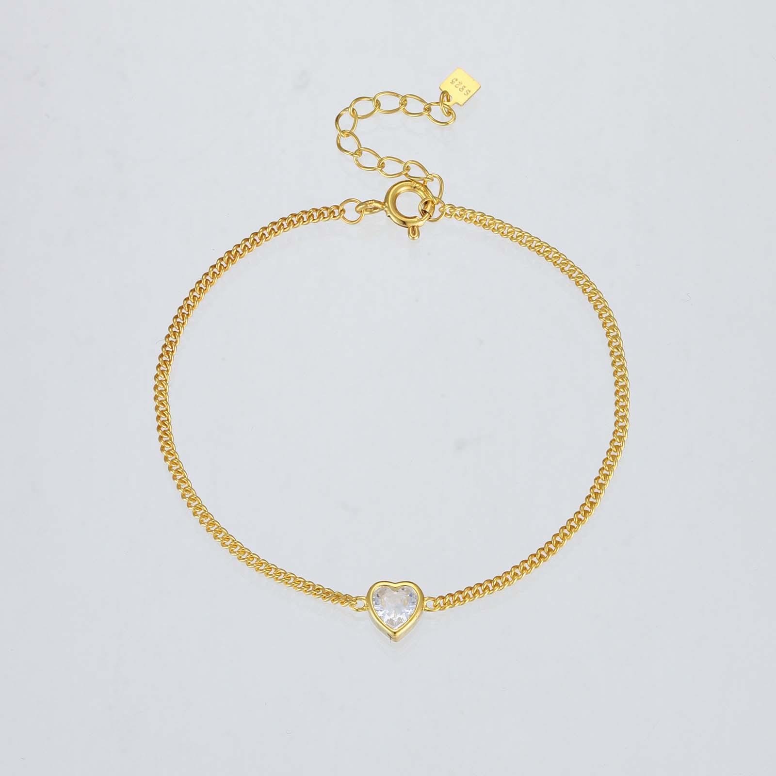 5g Weight 0.05µm-0.08µm Gold Plating Thickness Electroplating Gold Plating Process 925 Sterling Silver Bracelets Simple Style Commute
