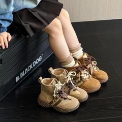 2025年秋季时尚双绑带儿童运动款短靴潮流洋气女童德训款时装靴