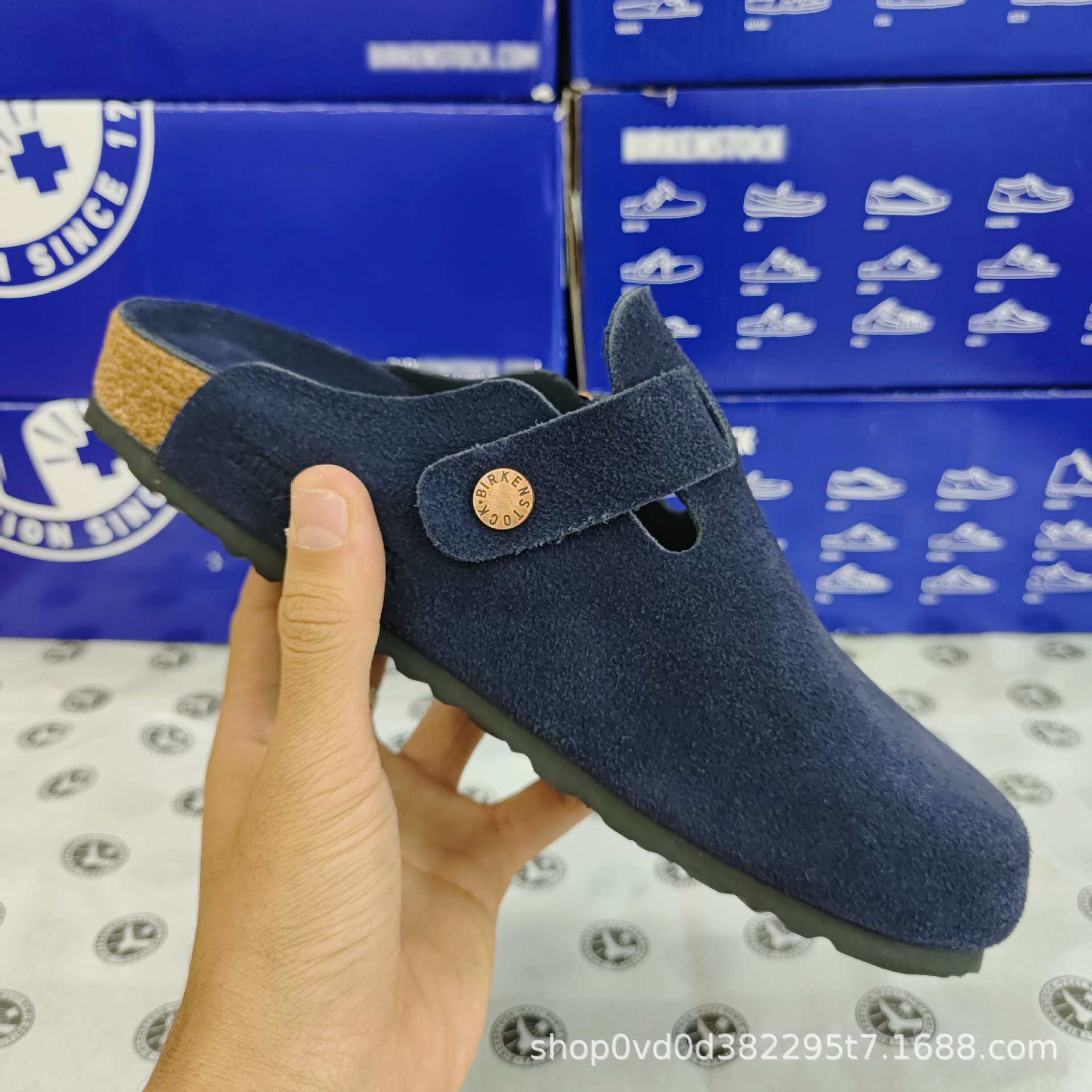 Birkenstock Boston Suede Navy