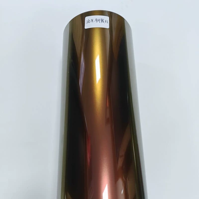 Chameleon car color-changing film sticker, protective film, car wrap film, crystal PET protective film, full-body PET color-changing film (Automotive Film) - 15217m-pet-flowing-light-dawn-red