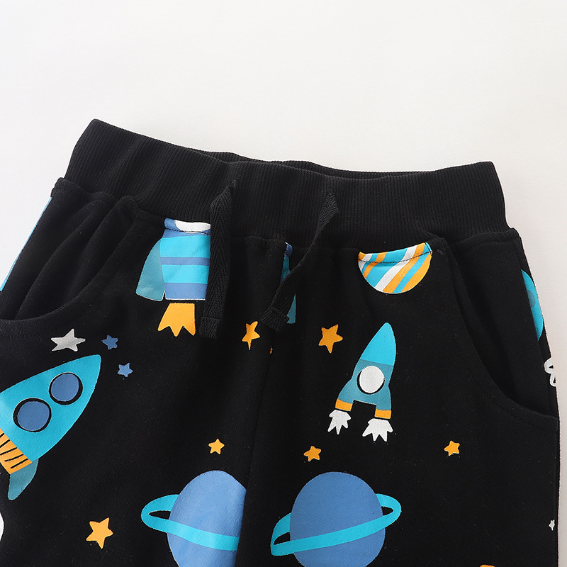 Pantalones para niños de estilo europeo y americano al por mayor Primavera y otoño nuevos pantalones para niños impresos de dibujos animados Pantalones deportivos de moda para niños