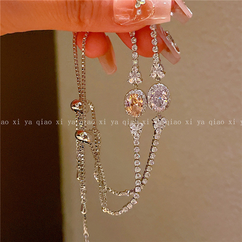 Silver-Colored Gentle Style Circle Bracelet 2024 Exquisite and Beautiful Drawstring Bracelet for Women Silver-Colored Gentle Style Circle Bracelet 2024 Exquisite and Beautiful Drawstring Bracelet for Women