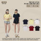 American Style Retro Ram Shoulder Three Bars V-neck Design Women's Short-sleeved T-shirt Trendy Brand Short Slim-fit Slimming All-match Top