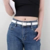 A26 silver buckle white