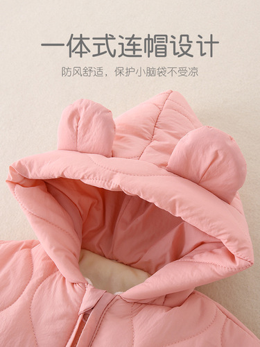 Baby's Autumn/Winter A-class warm clothing, baby one-piece suit, newborn crawling suit, thick cotton puffer jacket, outerwear cotton coat