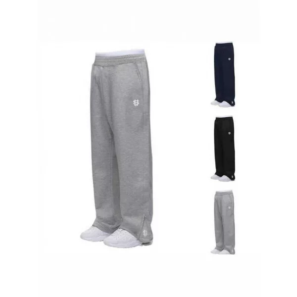 Cross-Border European and American Retro Y2K Street Fashion Hip-Hop Casual Elastic Waist Zipper Loose Solid Color Sports Sweatpants