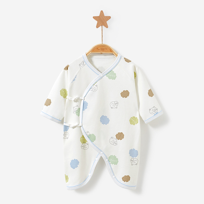 Bebé recién nacido Ropa Primavera, otoño y verano algodón recién nacido monje mariposa mameluco Luna Llena niño otoño ropa bebé mono