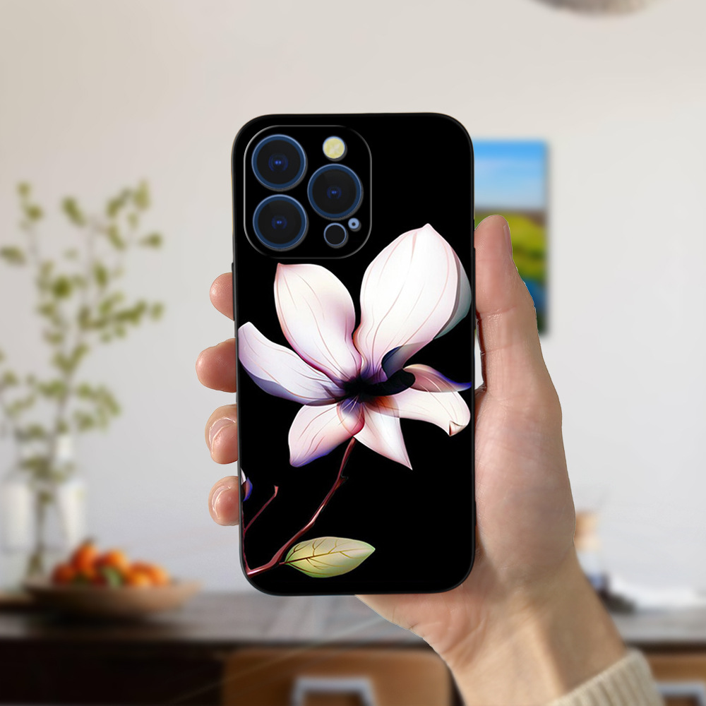 Shopee – coque de téléphone avec fleur et papillon, compatible avec iPhone 15 1413 12 11pro MAX_voghion.com