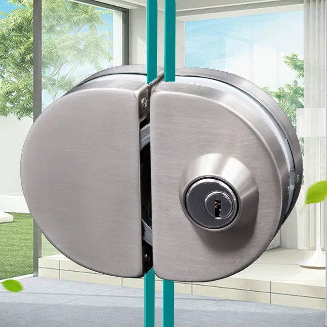 M & закаленное стекло дверные замки для магазинов раздвижные дверные замки без отверстий U-образный замок однодверные двойные двери безрамные стеклянные замки