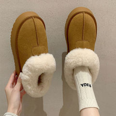 厚い底の雪の靴の女性の新型のベルベットは東北の大きい綿の靴の毛皮の一体のパンの毛の靴を厚くします。