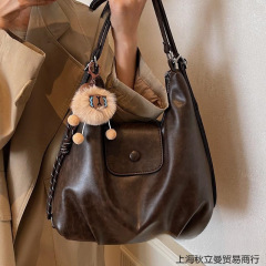 高级感复古大容量包包女2025新款秋冬季通勤双肩后背包单肩托特包