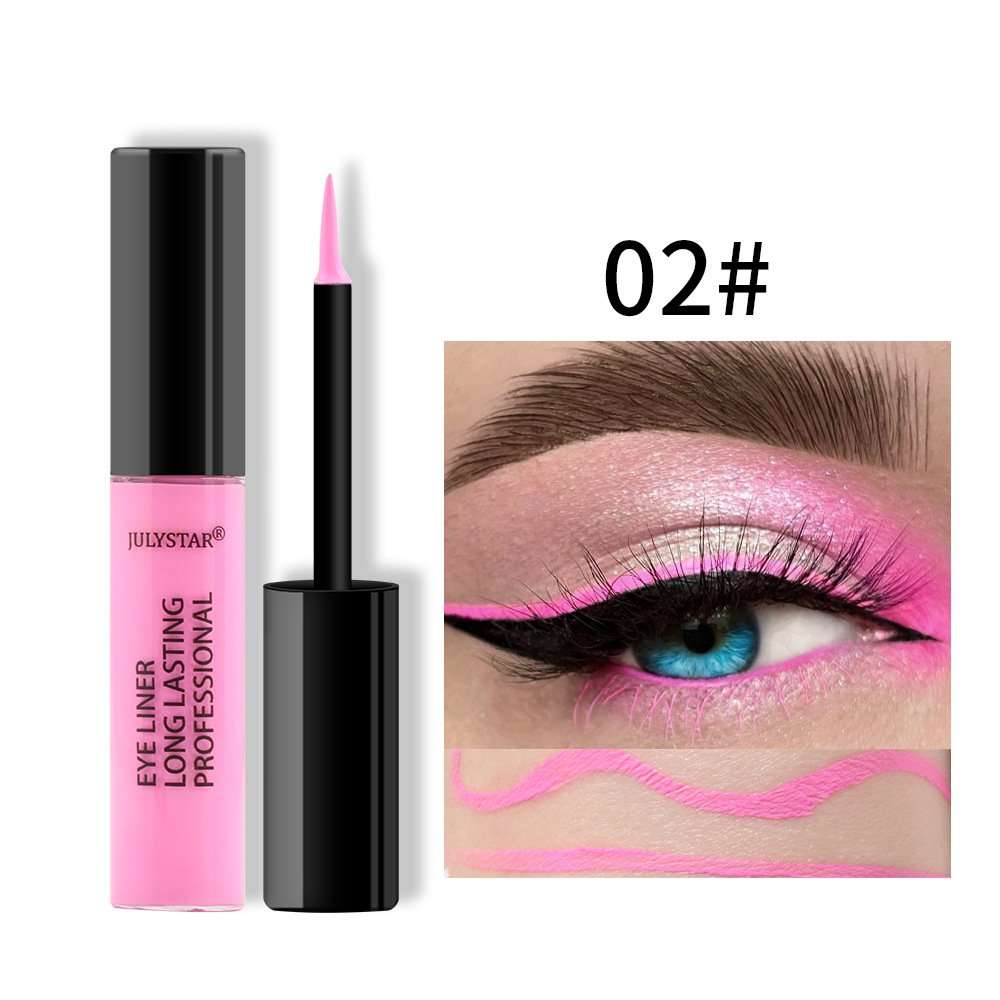 julystar Southeast Asia Foreign Trade Cool Black Eyeliner Liquid Pen Cross-border Europe and America Waterproof Colored Eyeliner Pen Set Wholesale undefined