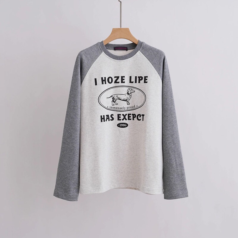 Red Label Series_Skin-Friendly Soft Fine Terry Dog ​​Print Top 23074