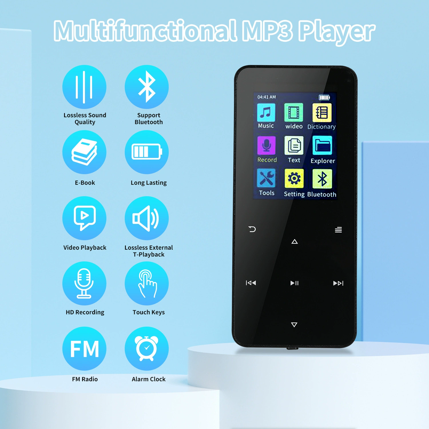 Металлический плеер для школьников, (торговля через границы), MP3, bluetooth, MP4