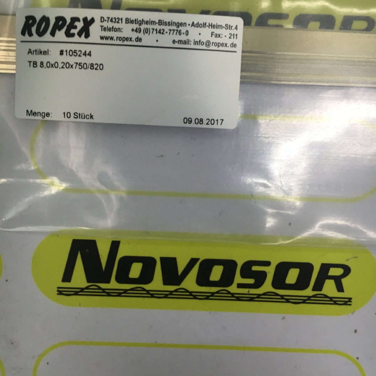 ROPEX  诺派克发热丝TB8.0X0.20X750-820  105244