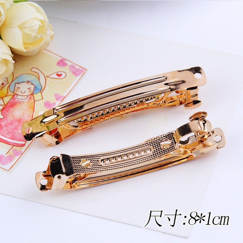 8cm golden five-pointed star spring clip one