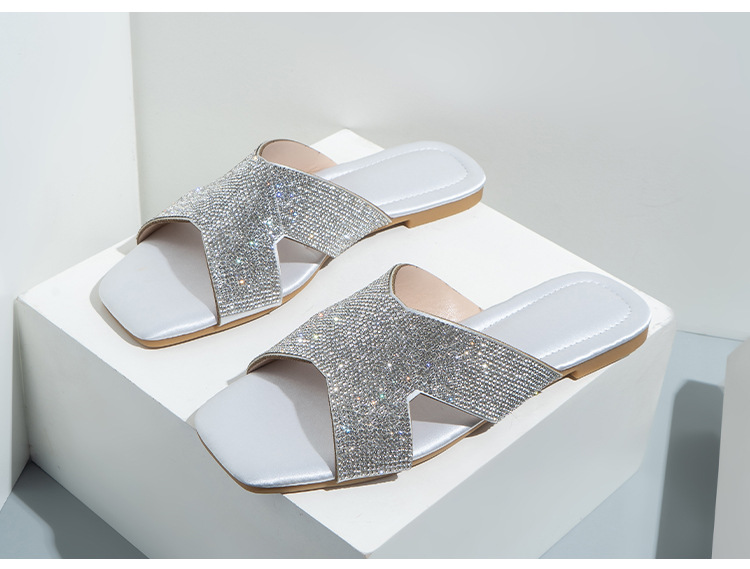 Hausschuhe mit flachem Boden, weiblich, Sommer, lässig, Wort, hohl, Sandalen, Folien, Damenschuhe_voghion.com