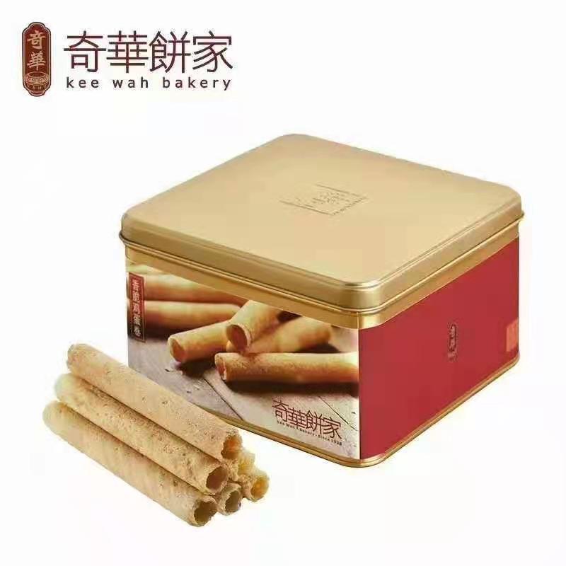 香港奇華餅家原味香脆雞蛋卷禮盒裝400g進口零食手工餅幹糕點點心