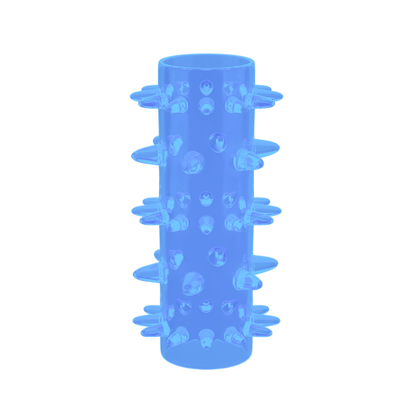 Fancy Lock Ring Series TPE Cock Ring, Slip-on Desensitizing Ring, Blue Mini Style — detail image 6